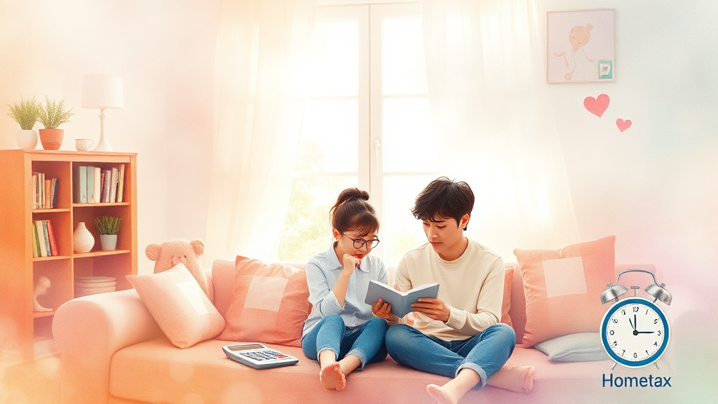 자녀에게 안전하게 증여하는 방법: 증여세 A to Z (계산, 공제, 절세) 3 증여세 계산, 어떻게 할까요? (watercolor 스타일)