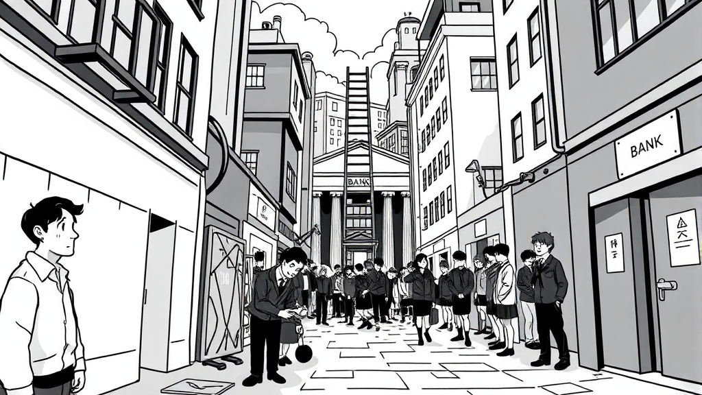 사회 구조적 문제, 기회 불평등 (cartoon 스타일)