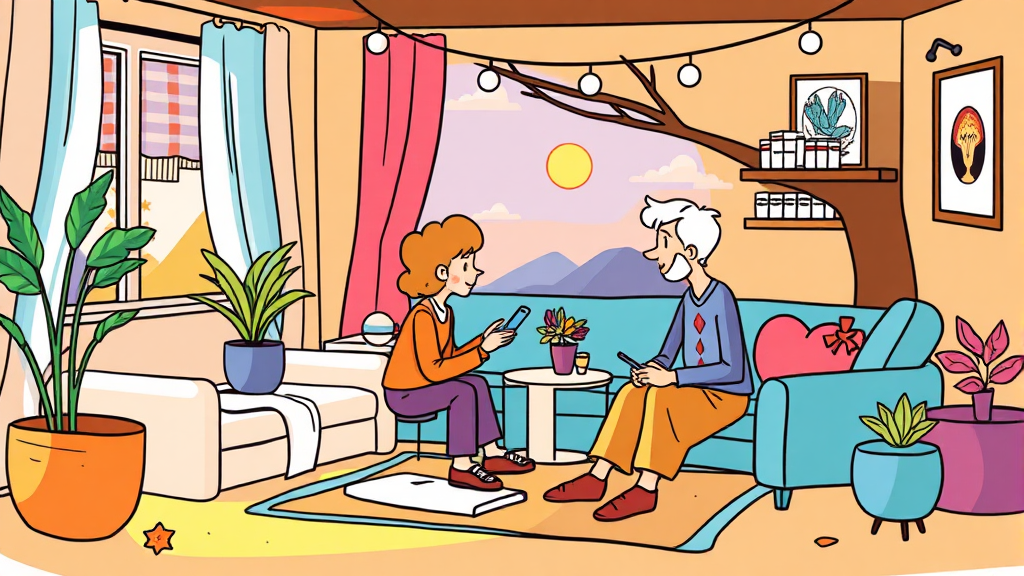 은퇴 후에도 즐겁게, 지속 가능한 삶을 위한 조언 (cartoon 스타일)